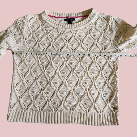 Tommy Hilfiger Ladies Crew Neck Pullover 100% Cotton Open Weave Sweater Size L - Picture 6 of 6
